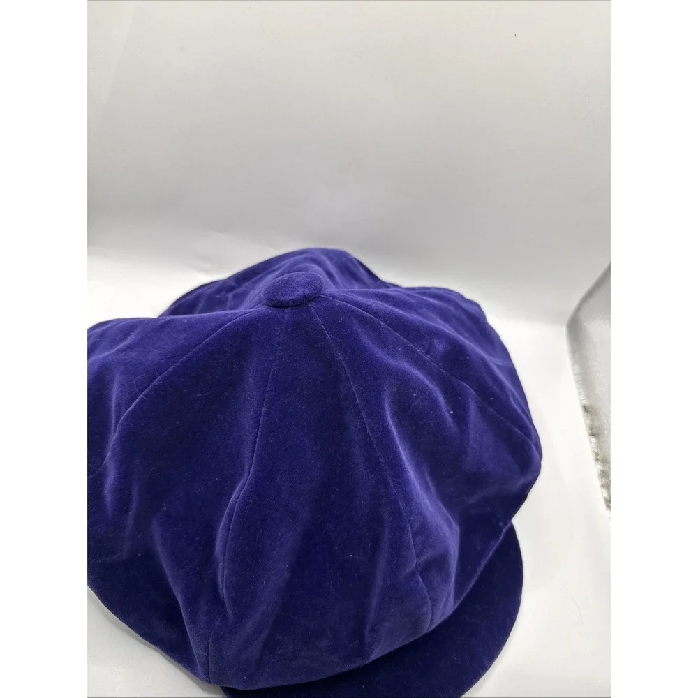 Vintage Velvet Cab Hat By New York Hat‎ & Cap Co Blue Velvet